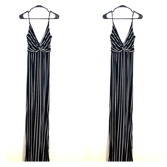 Windsor Black & White Striped Maxi Dress - Picture 1 of 1